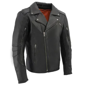 Milwaukee Leather MLM1515 Men's Classic Beltless Black Leather Triple