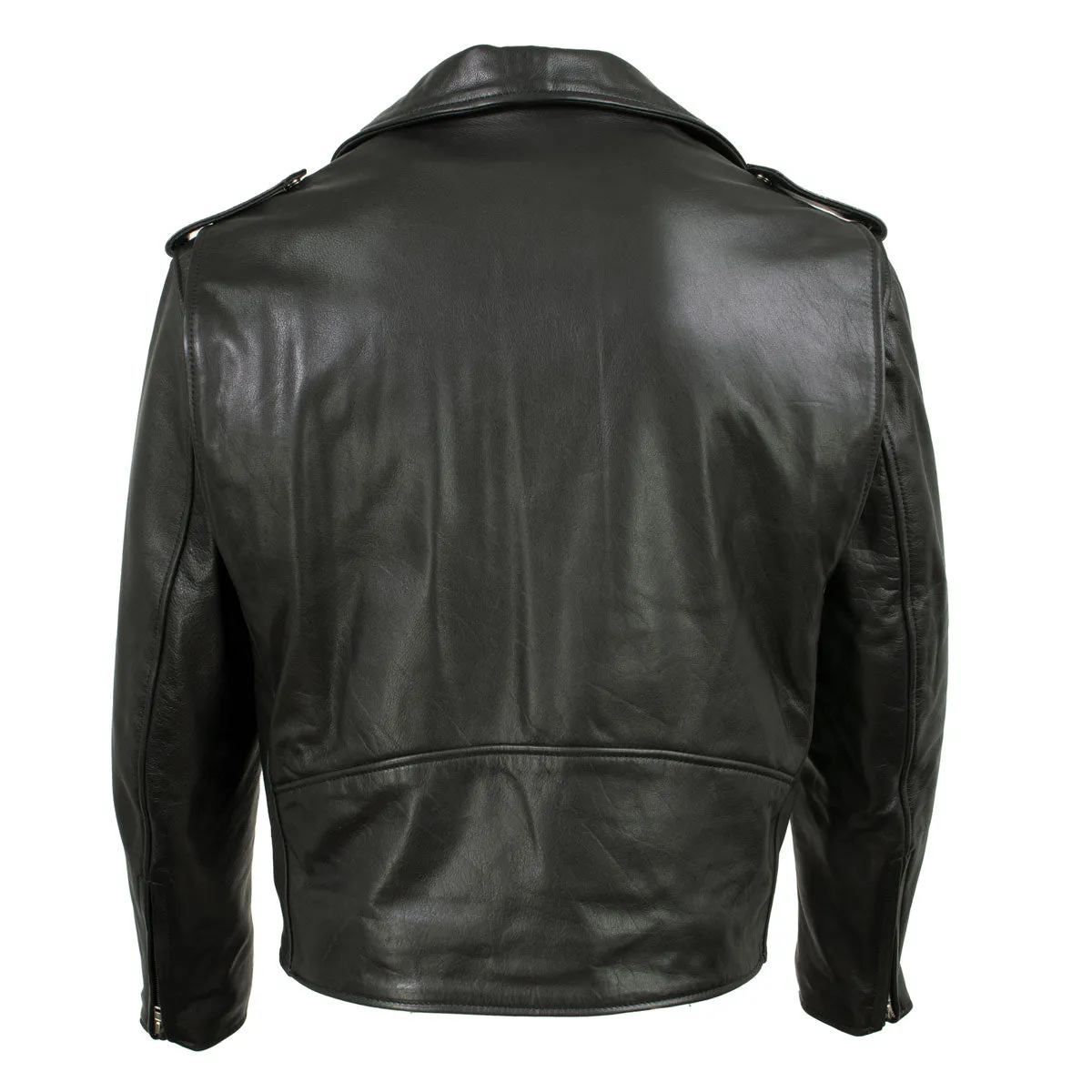 Milwaukee Leather USA MADE MLJKM5009 Men's Black 'The Dean' Premium Leather Throwback Motorcycle Jacket