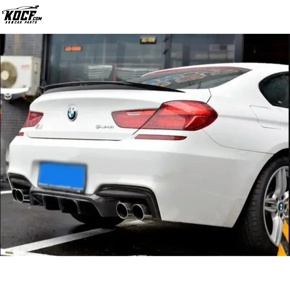 MP style Carbon Fiber Rear Bumper Spoiler Diffuser Lip For BMW F06 F12 F13 M6 Coupe Sedan