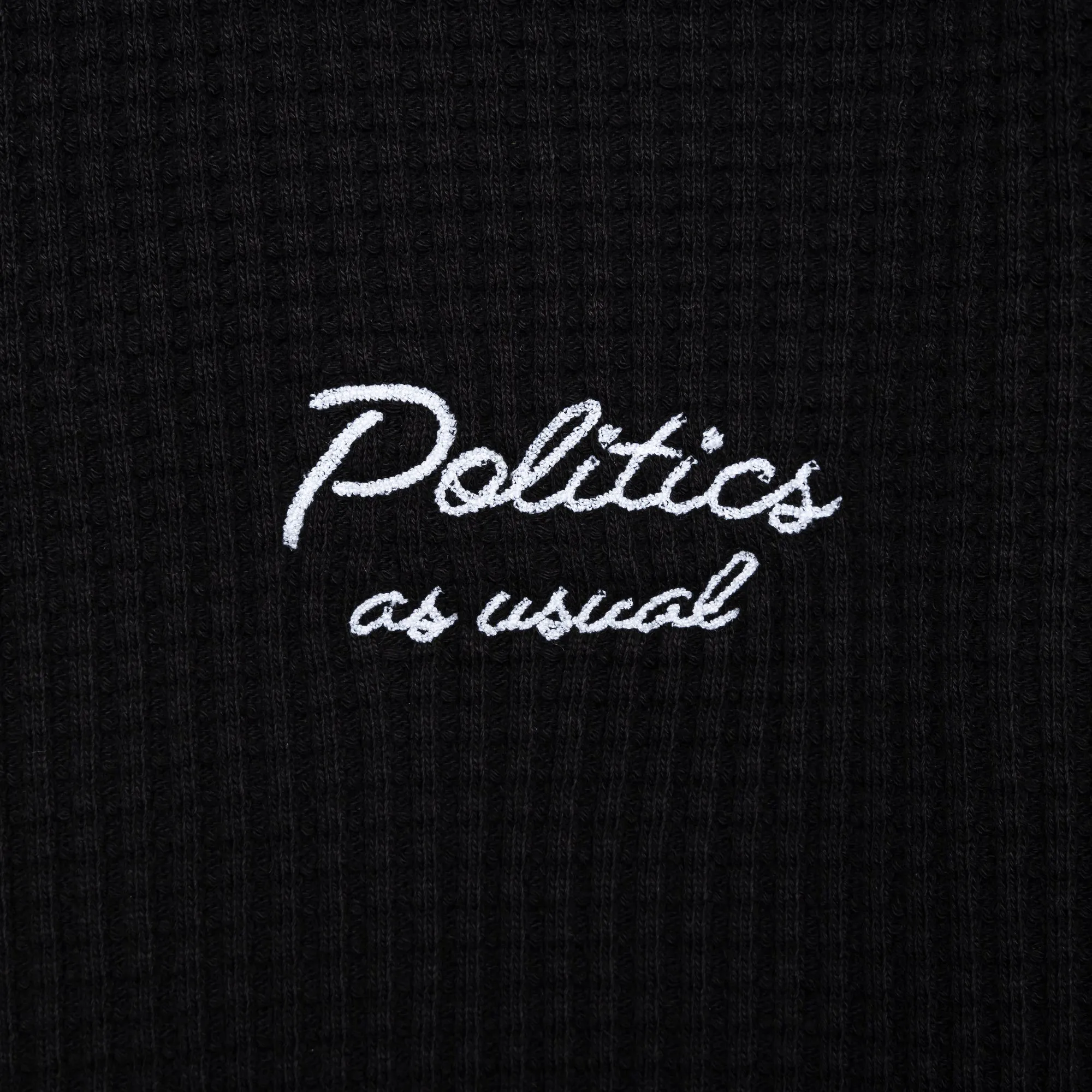 Politics x Standard Issue Thermal Crewneck - Black