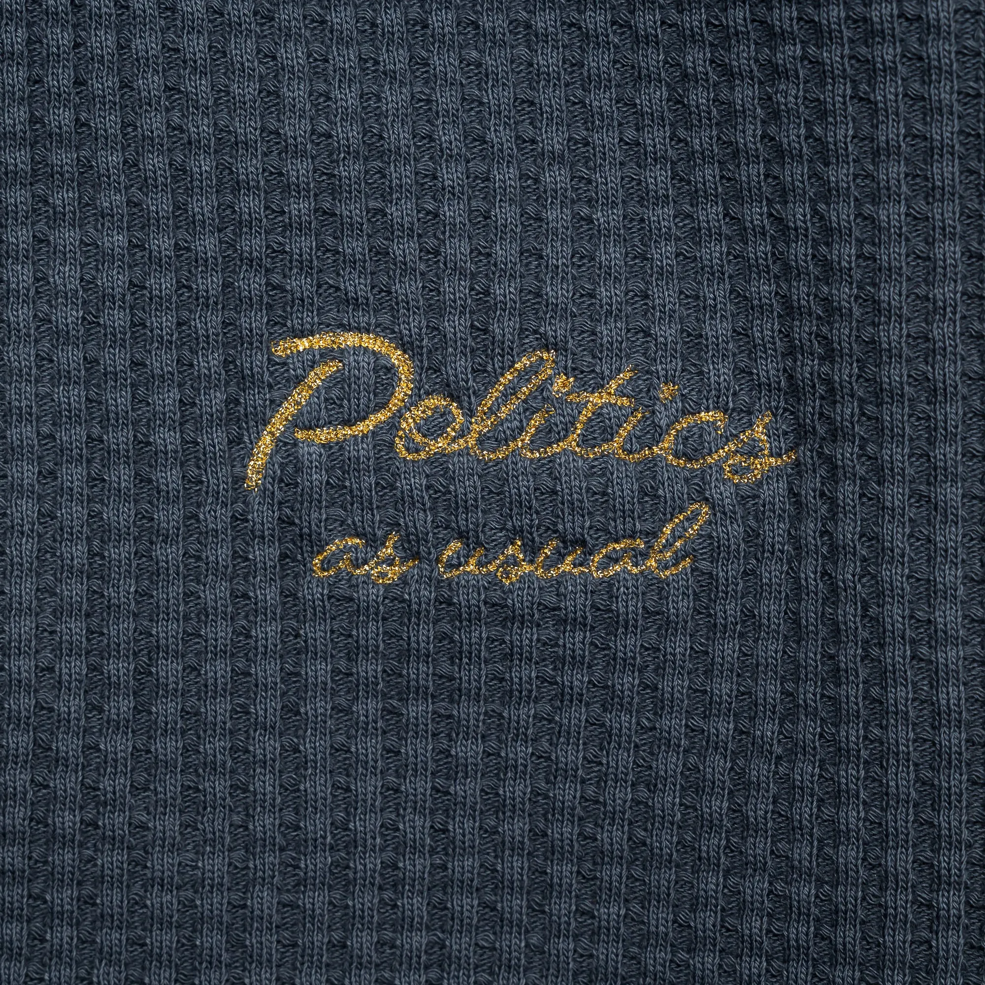 Politics x Standard Issue Thermal Crewneck - Slate