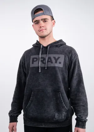 PRAY. Hoodie: Washed Black