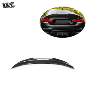 PS-M Style Real Carbon Fiber Rear Trunk Spoiler Wing For BMW F82 M4 Coupe F36 4 series 2015 2016 2017