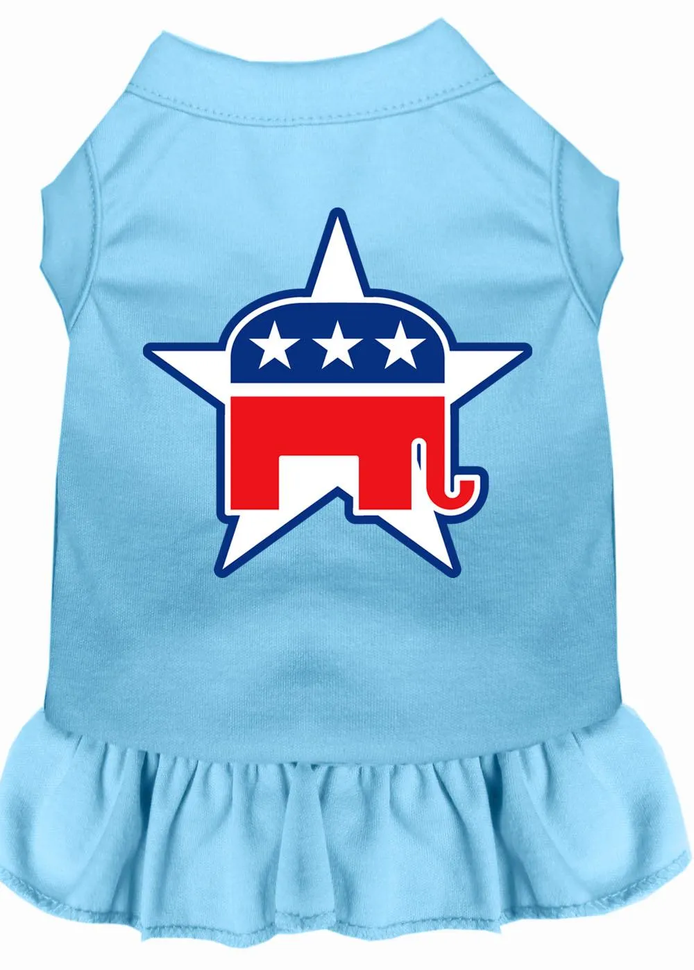 Republican Screen Print Dress Baby Blue 4x (22)