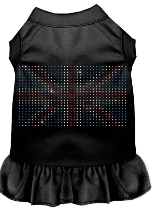 Rhinestone British Flag Dress Black Lg (14)