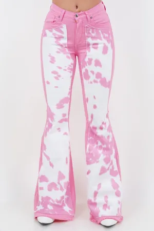 Rodeo Bell Bottom Jean in Pink