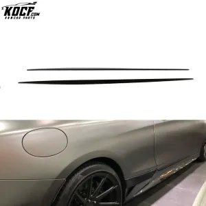 S-Class C217 Carbon Fiber Side Skirts Molding Trim for Mercedes Benz S500 S550 Sport Coupe 14-18