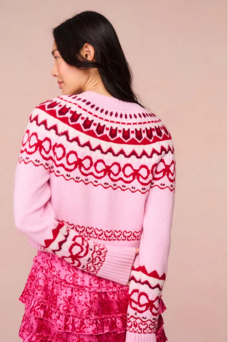 Shantae Wool Knit Cardigan - CHERRY JUBILEE