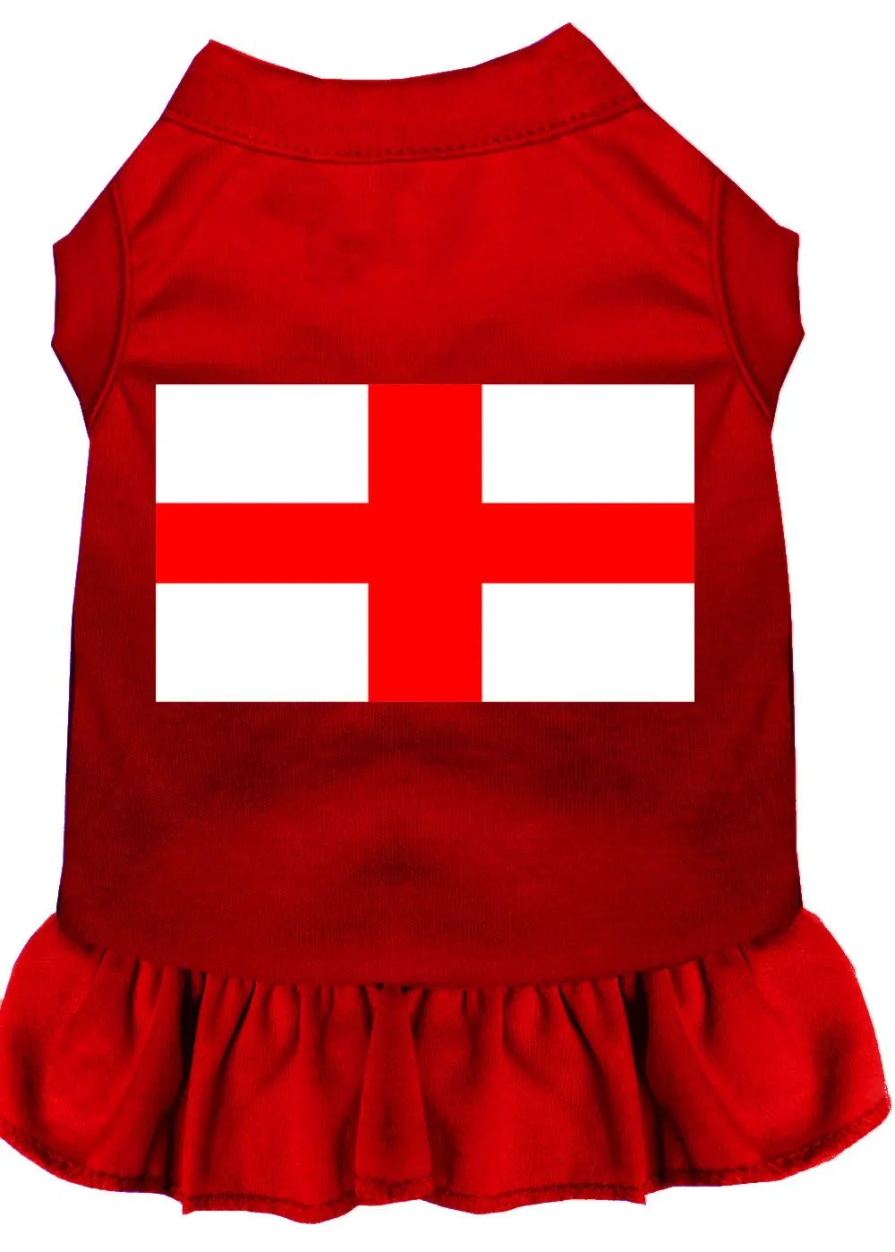 St. Georges Cross Screen Print Dress Red 4x (22)