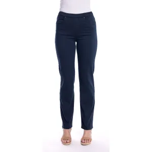 Straight Leg Coloured Jeans by  Café Latte - Navy