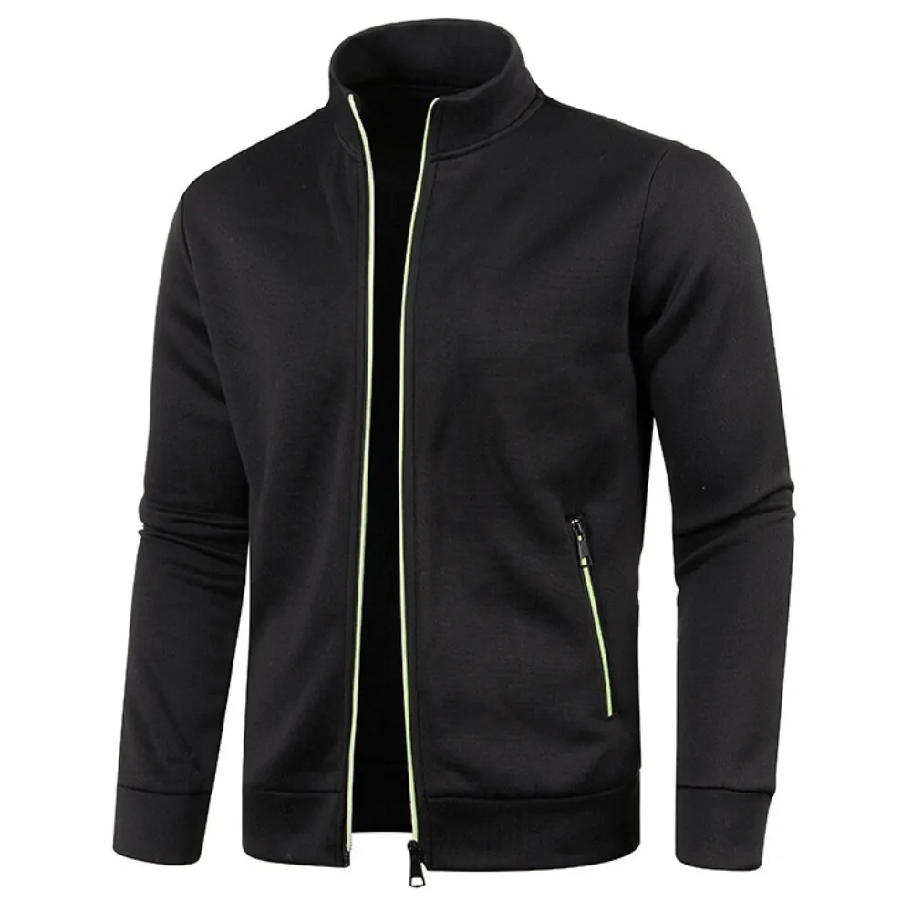 Stylish Cashmere Men's Long Sleeves Zipper Sweatshirt - SF1553