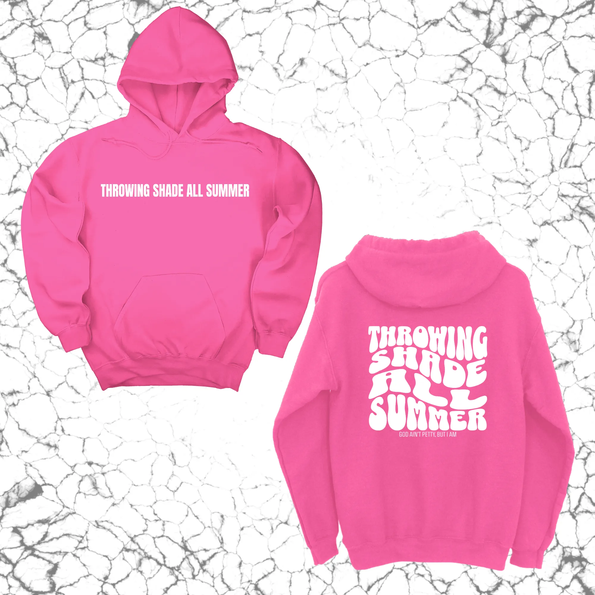 Throwing shade all summer Unisex Hoodie (Front and Back Design Print)