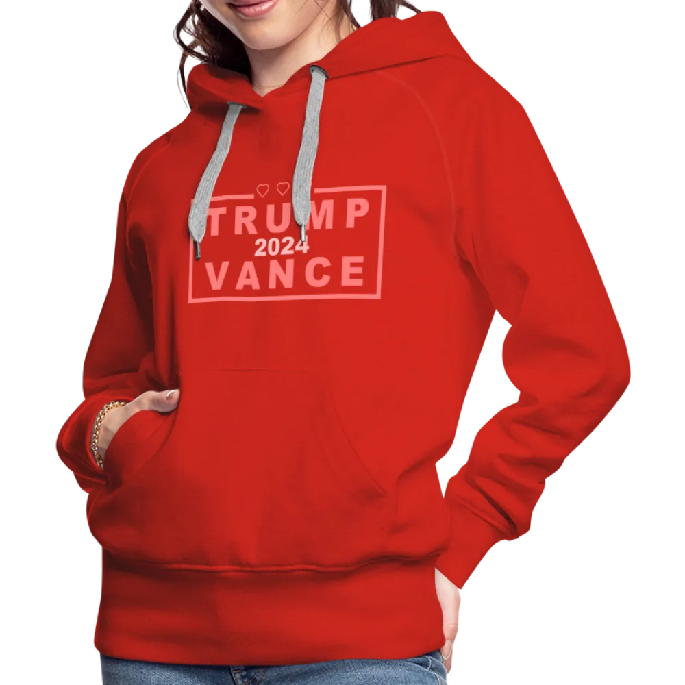 Trump Vance 2024 Women’s Premium Hoodie (Pink Letters)